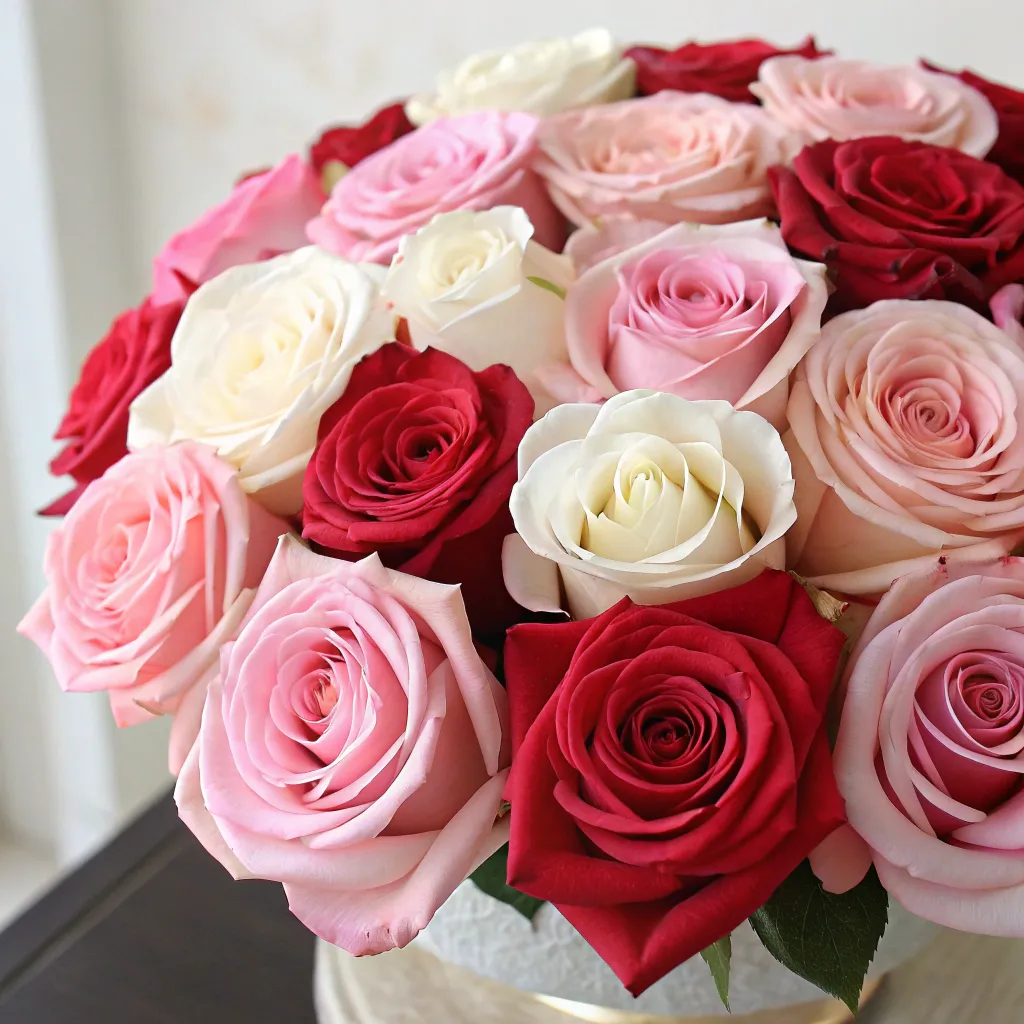 A beautiful arrangement of roses